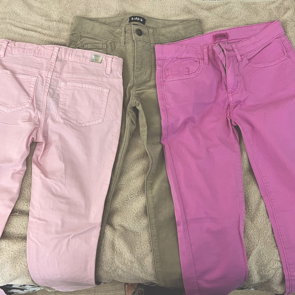 3 pair kidpik girls size 10 casual bottoms